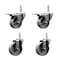 Service Caster 4 Inch Semi Steel Swivel 58 Inch Threaded Stem Caster Set 2 Total Lock Brakes SCC-TSTTL20S414-SSS-58212-2-S-2 - alternate 1